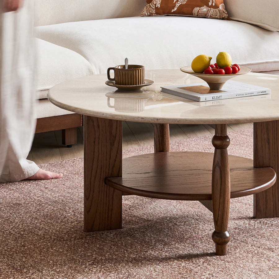 round coffee table for living room